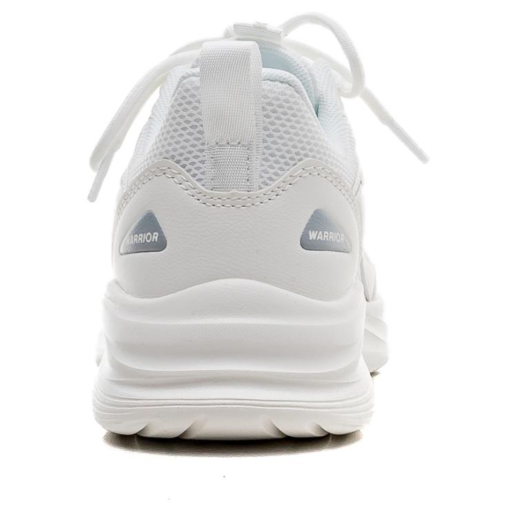 Warrior Slip Resistant, Abrasion Resistant, Height Increasing Low top Casual Running Shoes Unisex White