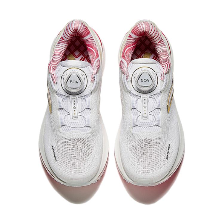 Anta Champion 3PRO Cushioning, Wear Resistant Low top Running Shoes Women’s White Red Gold