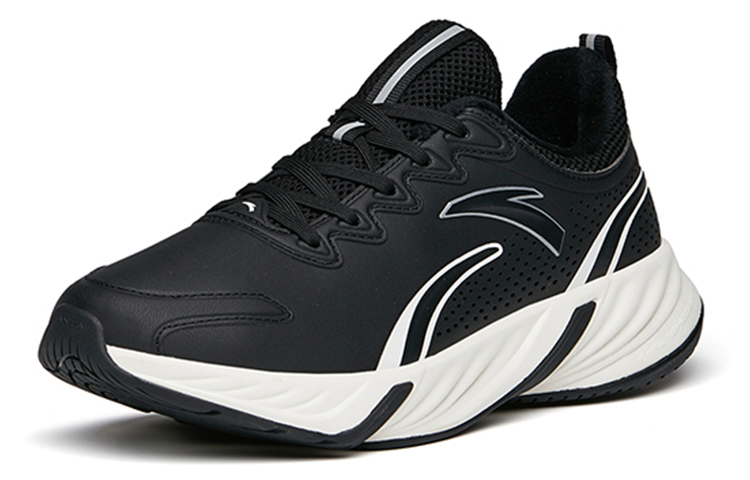 Anta Running Collection Lightweight Cushioning Low top Running Shoes Women’s Black Fleece lined