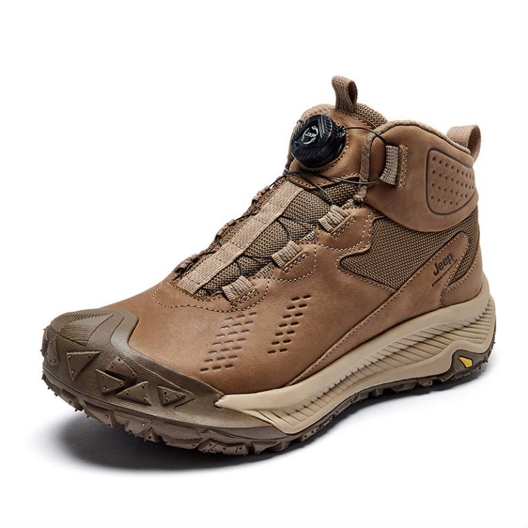 Jeep Fashion Mid top Outdoor Shoes Men’s Khaki