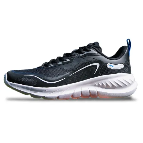 Li Ning Lightweight Rebound Low top Casual Running Shoes Men's Black White