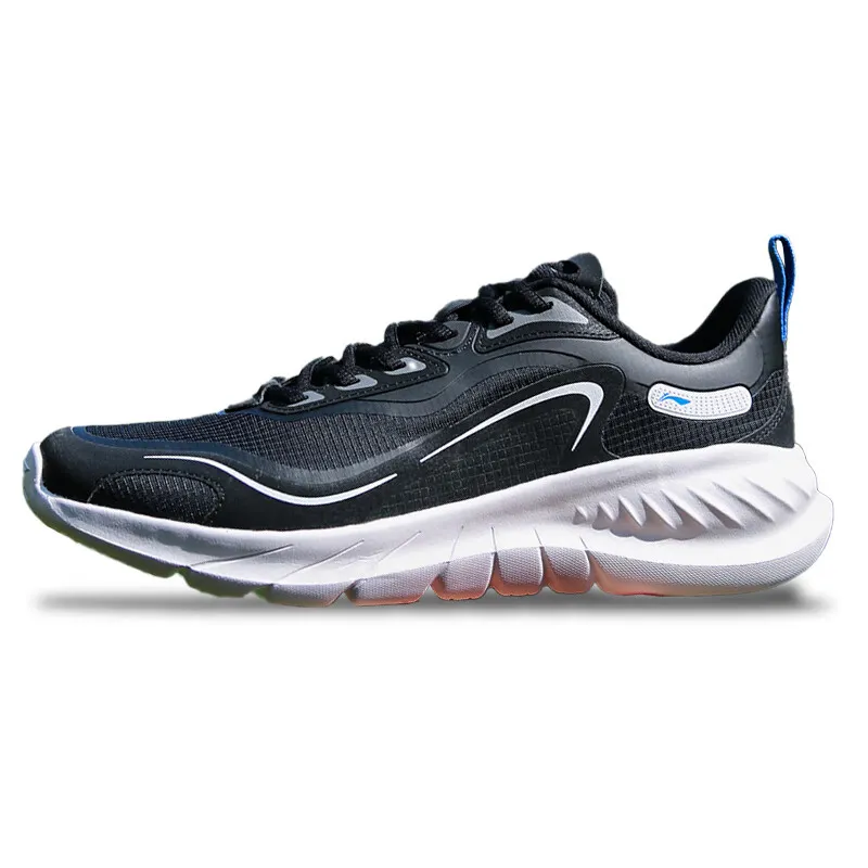 Li Ning Lightweight Rebound Low top Casual Running Shoes Men's Black White
