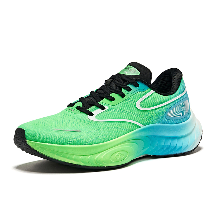 Erke Cushioning Low top Running Shoes Men’s Lime Green Digital Blue