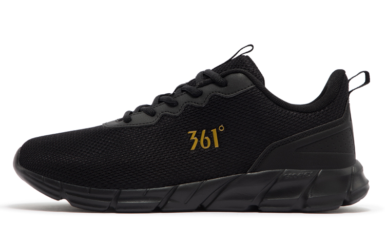 361° Cushioning, Wear Resistant Low top Running Shoes Men’s Black Gold