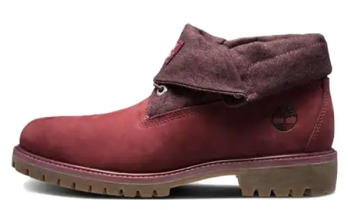 Timberland Roll Top Abrasion Resistant Cushioning Ankle Length Outdoor Boots Men's Red