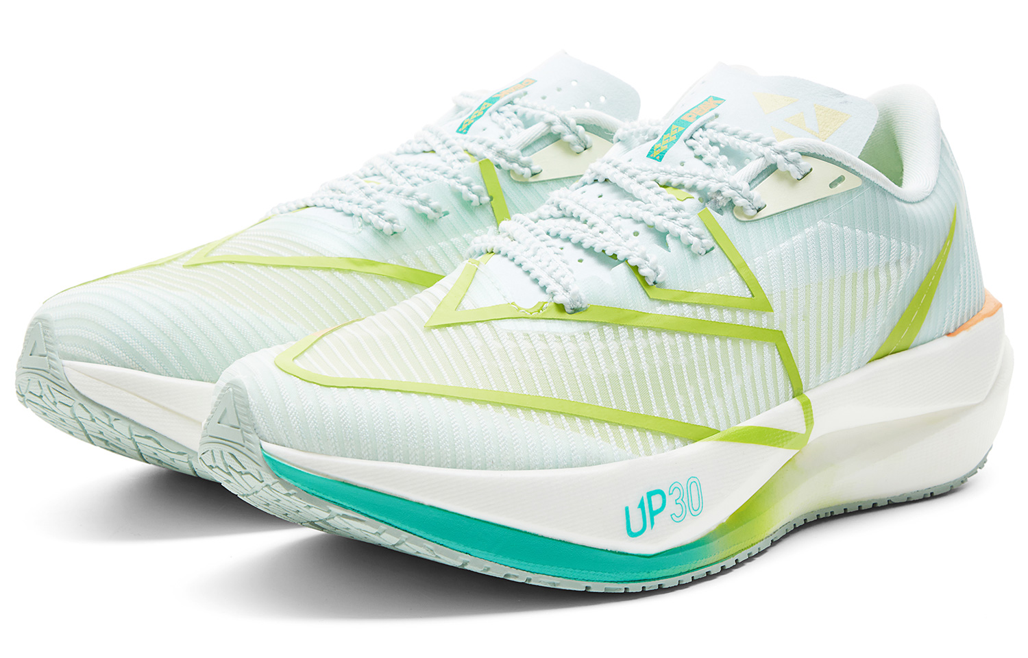 PEAK UP 30 3.0 Fabric Cushioning Slip Resistant Abrasion Resistant Rebound Low top Running Shoes Men’s Aqua Blue