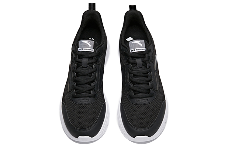 Anta Cushioning Slip Resistant Breathable Lightweight Low top Running Shoes Men’s Black Gray
