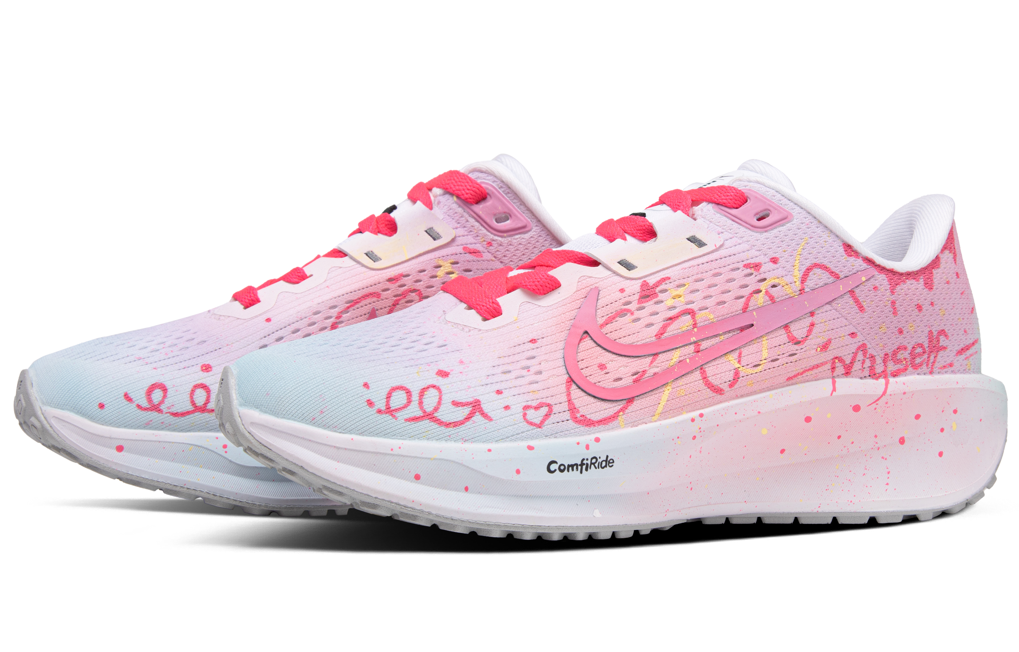 Nike Quest 6 Slip Resistant Abrasion Resistant Low top Running Shoes Unisex Pink