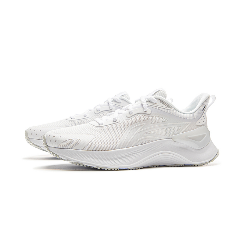 Li Ning Cushioning Slip Resistant Abrasion Resistant Low top Casual Running Shoes Women’s Standard White
