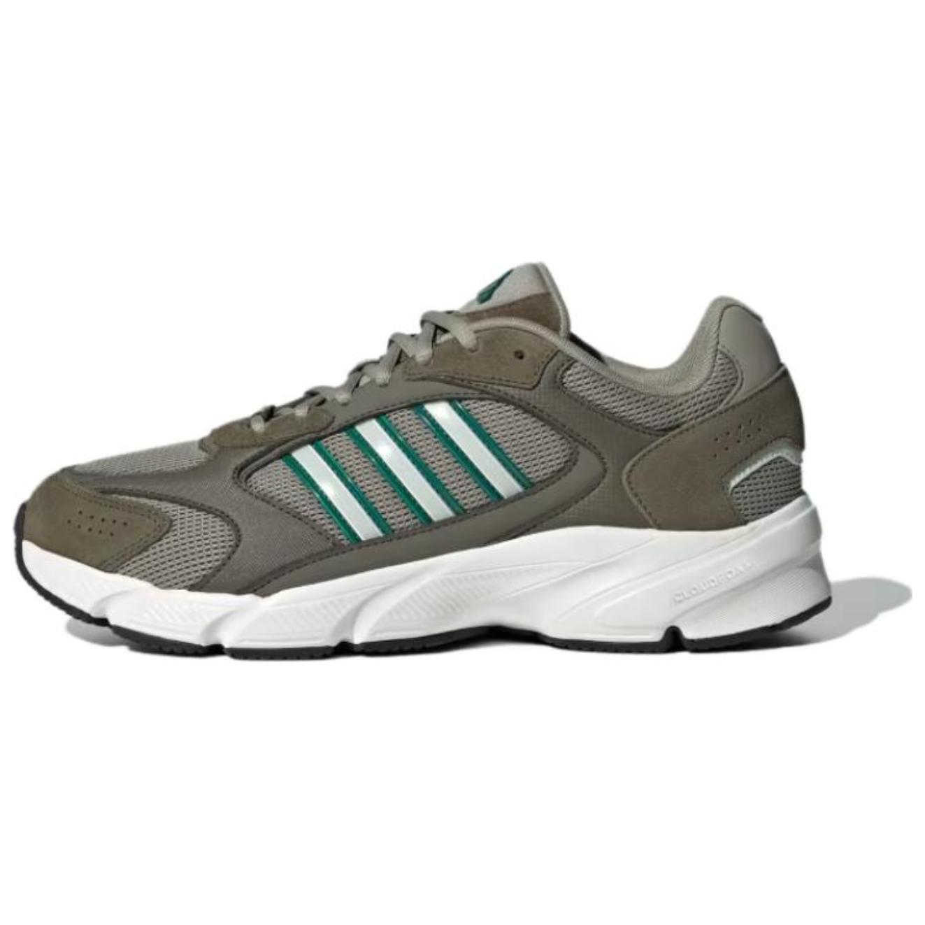 Adidas CRAZYCHAOS 2000 Cushioning Slip Resistant Breathable Low top Casual Running Shoes Men's Linen Green
