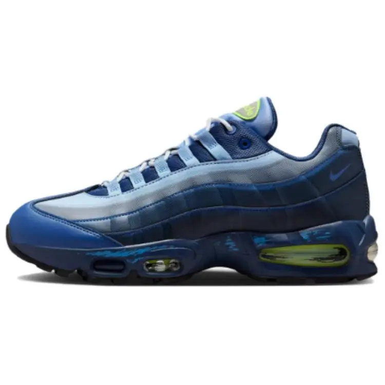 Yu Gi Oh! x Nike Air Muscle 95 Slip Resistant Abrasion Resistant Low top Casual Running Shoes Men's Super Feel Blue