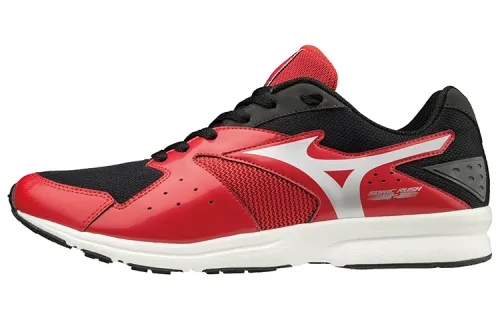 Mizuno Sonic Rush 2 Abrasion Resistant Breathable Low top Running Shoes Unisex Black Silver Red