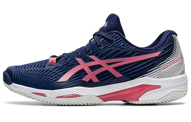 Asics Solution Speed FF 2 Mesh Comfortable Wear resistant And Lightweight Low top Running Shoes Women's Blue Pink