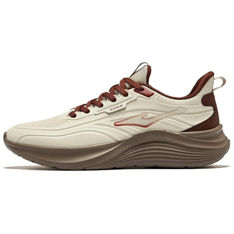 Erke Mingyu 2 Synthetic Leather Cushioning Waterproof Low top Running Shoes Men’s Gray Brown