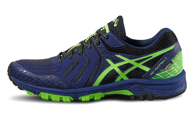 ASICS Gel Fujiattack 5 Running Shoes Men's Low Top Blue/Green