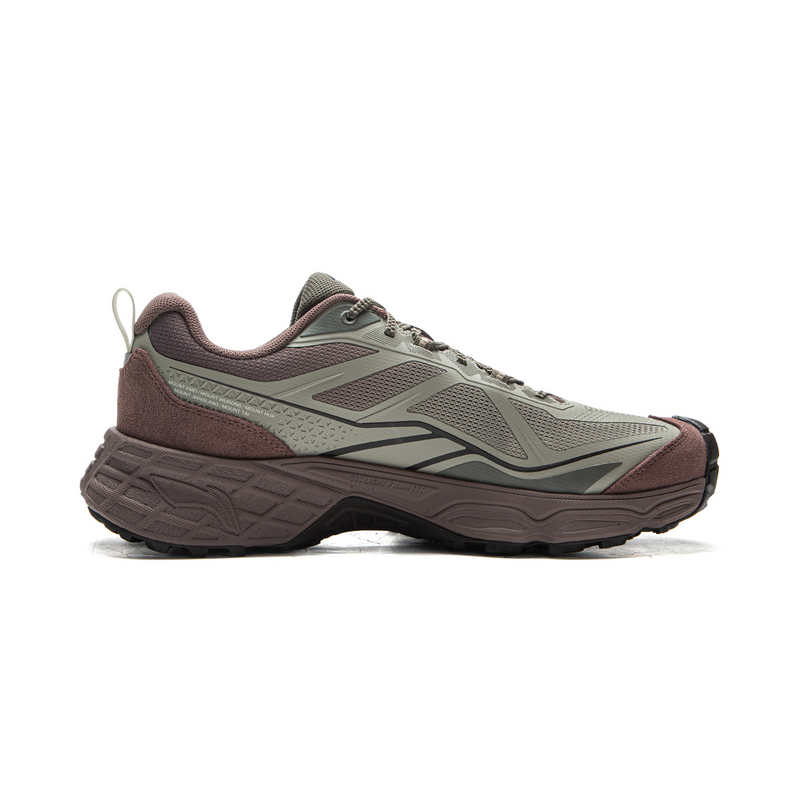 Li Ning Outdoor CF Tracing Breathable Rebound Breathable And Resilient Low top Outdoor Shoes Unisex Taupe