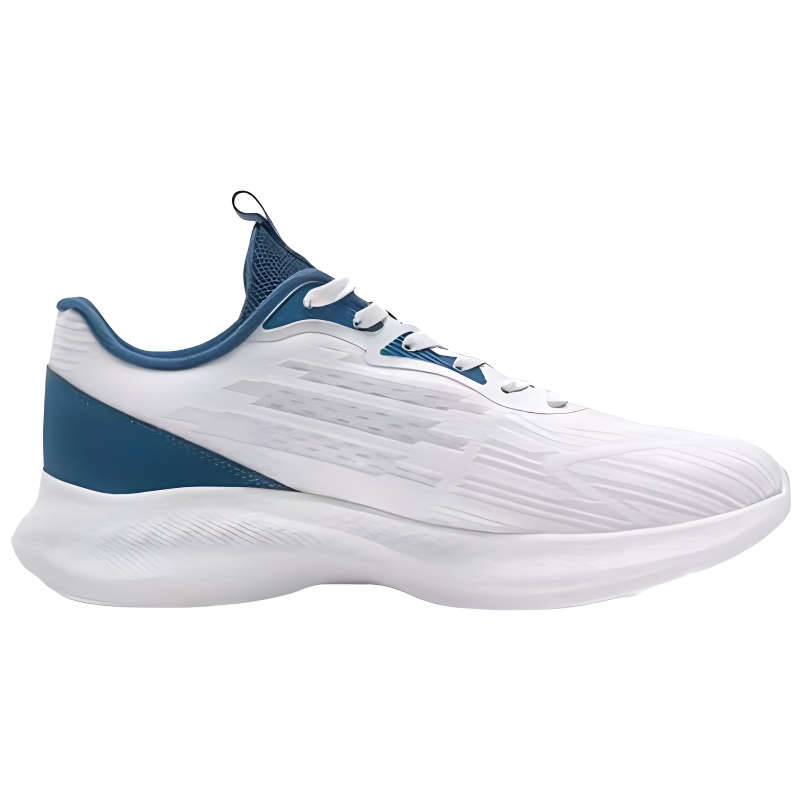 QIAODAN Abrasion Resistant Breathable Low top Running Shoes Men’s White Blue