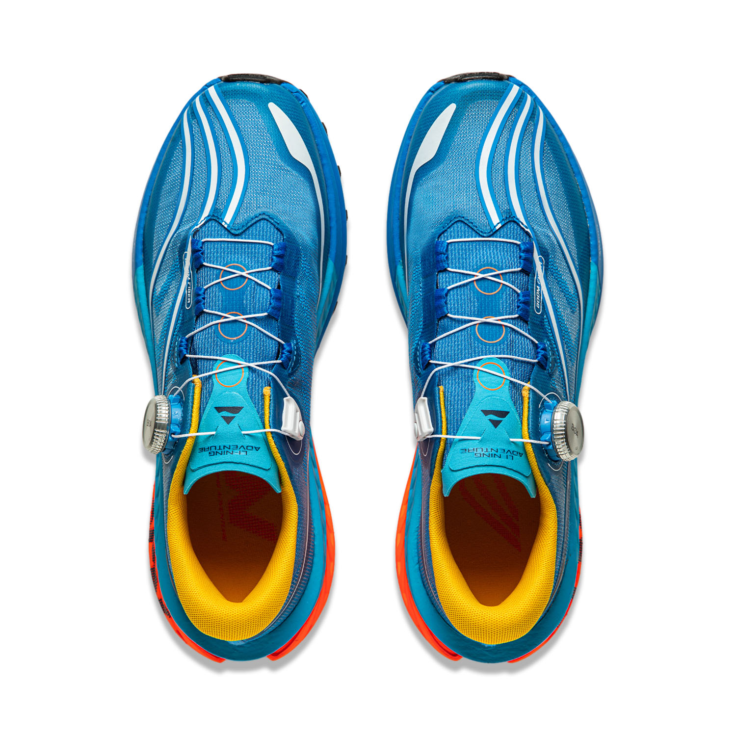 Li Ning De Lucas PRO Slip Resistant Abrasion Resistant Low top Trail Running Shoes Men’s Blue Orange