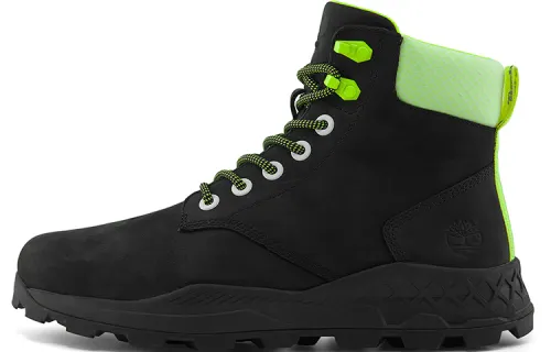 Timberland BROOKLYN Collection Top Grain Cow Leather Short Outdoor Boots Black