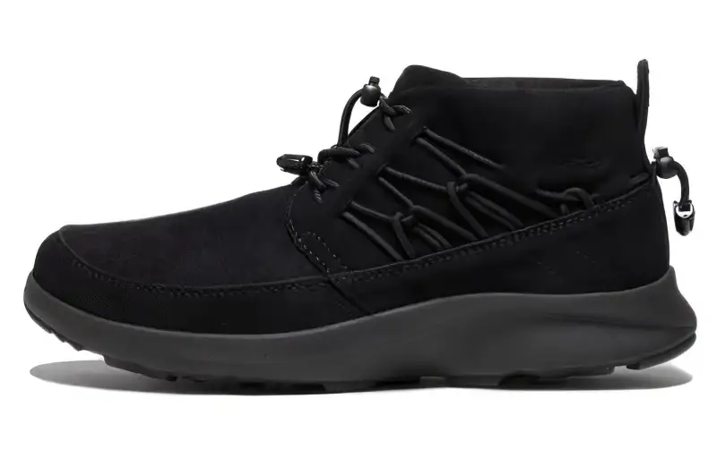 Keen Uneek Chukka Leather Mid top Outdoor Shoes Men's Black