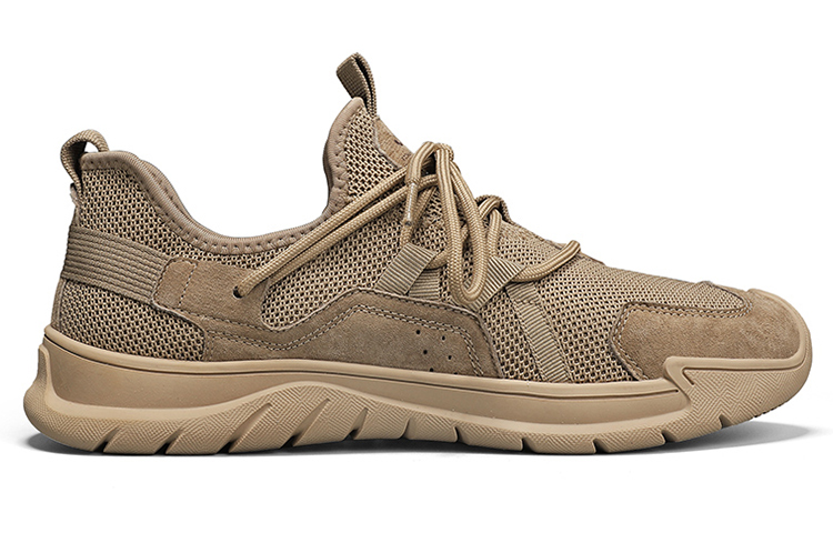 Jeep Textile, Leather Abrasion Resistant, Breathable, Lightweight Low top Running Shoes Men’s Khaki