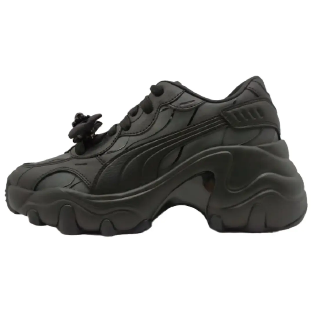 PUMA Pulsar Wedge Abrasion Resistant Low top Chunky Sneakers Women's Black