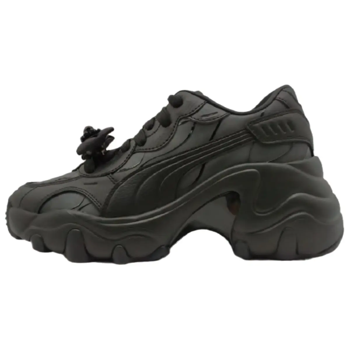 PUMA Pulsar Wedge Abrasion Resistant Low top Chunky Sneakers Women's Black
