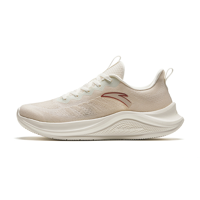 Anta Wander Lightweight And Breathable Low top Running Shoes Women's Beige Brown