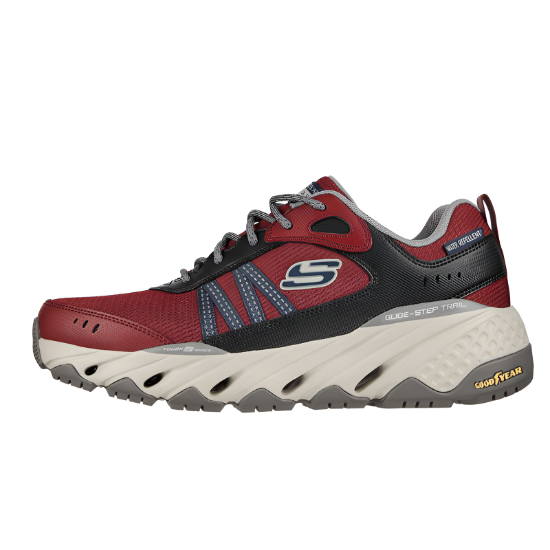 Skechers Glide Step Running Shoes Men's Low Top Red/Black