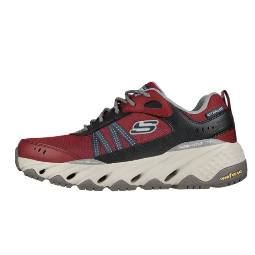 Skechers Glide Step Running Shoes Men's Low Top Red/Black