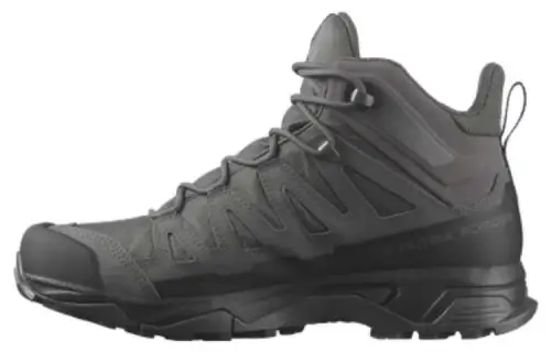 SALOMON X Ultra 4 Forces Mid GTX Comfortable Slip Resistant Abrasion Resistant Mid top Outdoor Shoes Men's Gray Black