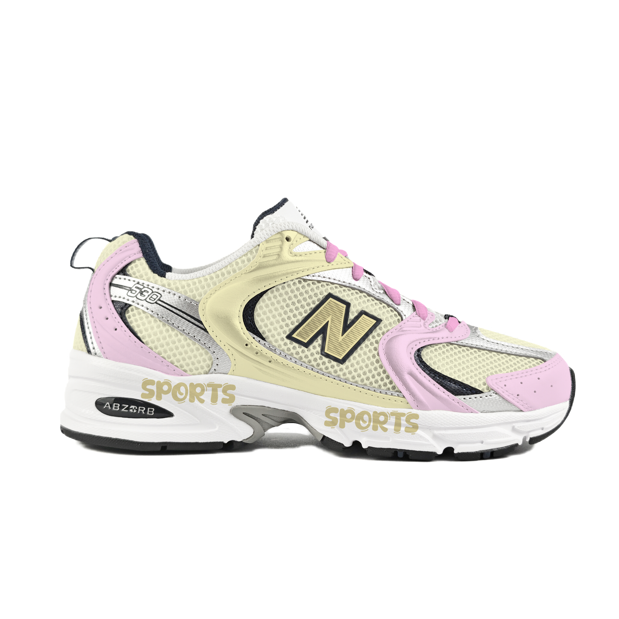New Balance NB 530 Abrasion Resistant Low top Running Shoes Unisex Yellow Pink