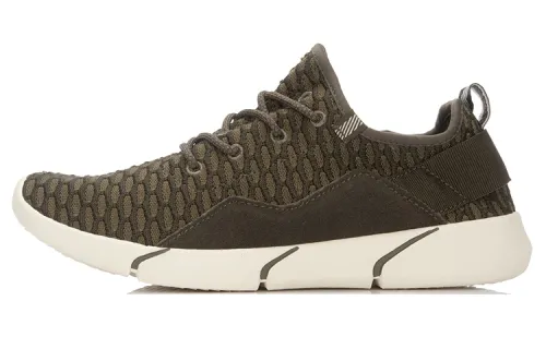 Li Ning Textile, Synthetic Leather Cushioning Abrasion Resistant Breathable Low top Running Shoes Men's