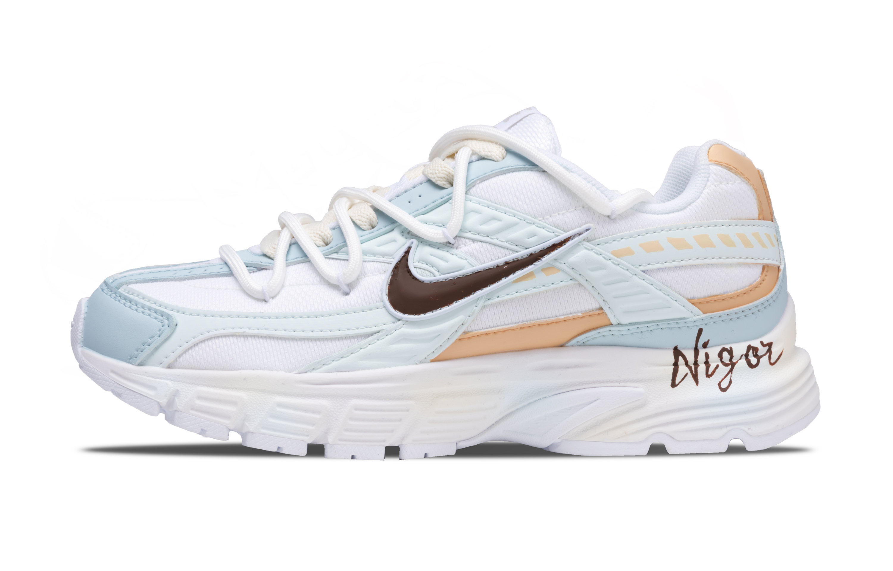 Nike Initiator Cushioning Breathable Low top Casual City Commuting Running Shoes Women’s Light Cyan