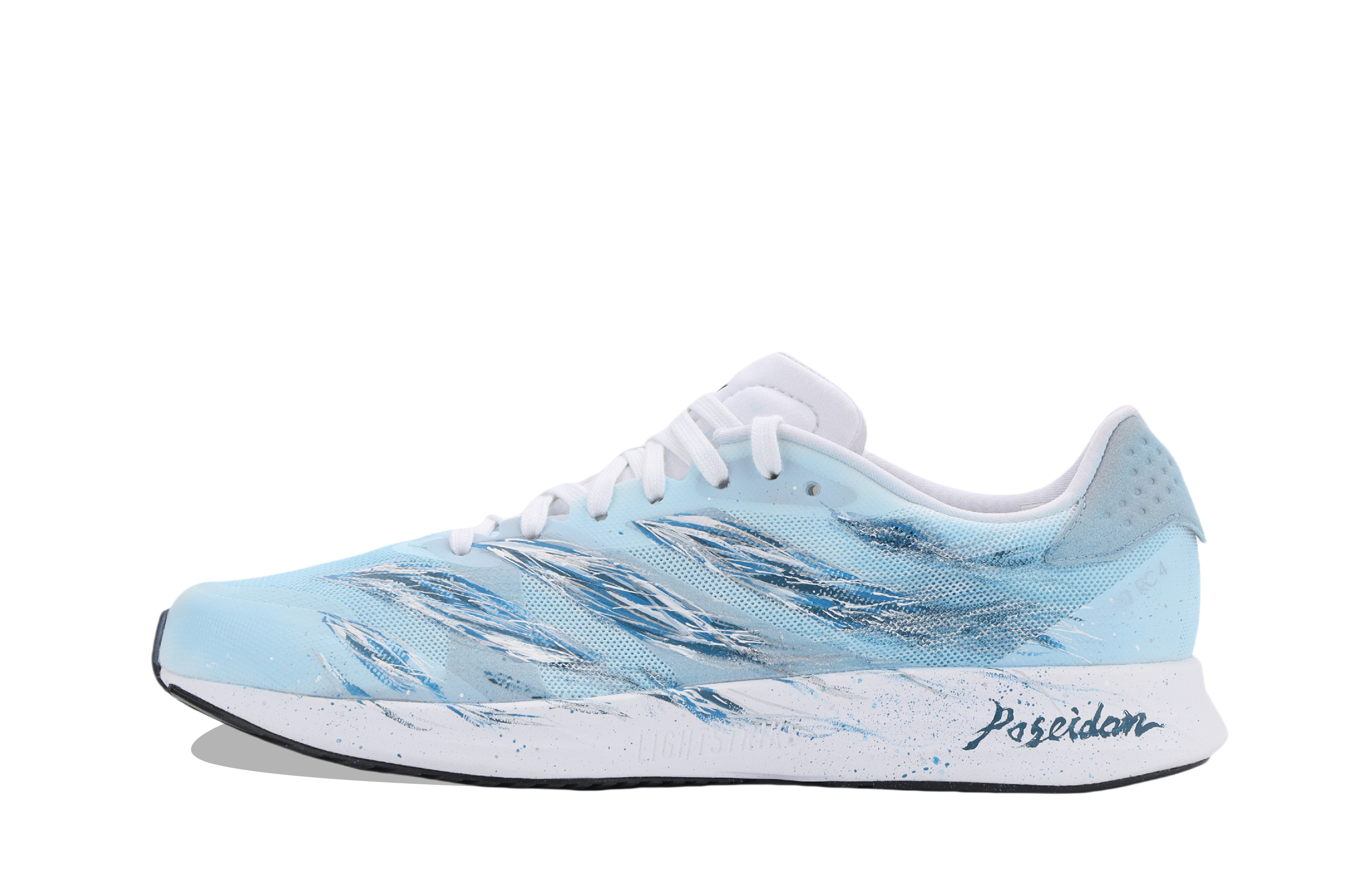 Adidas Adizero RC 4 Cushioning Slip Resistant Low top Running Shoes Unisex White Blue