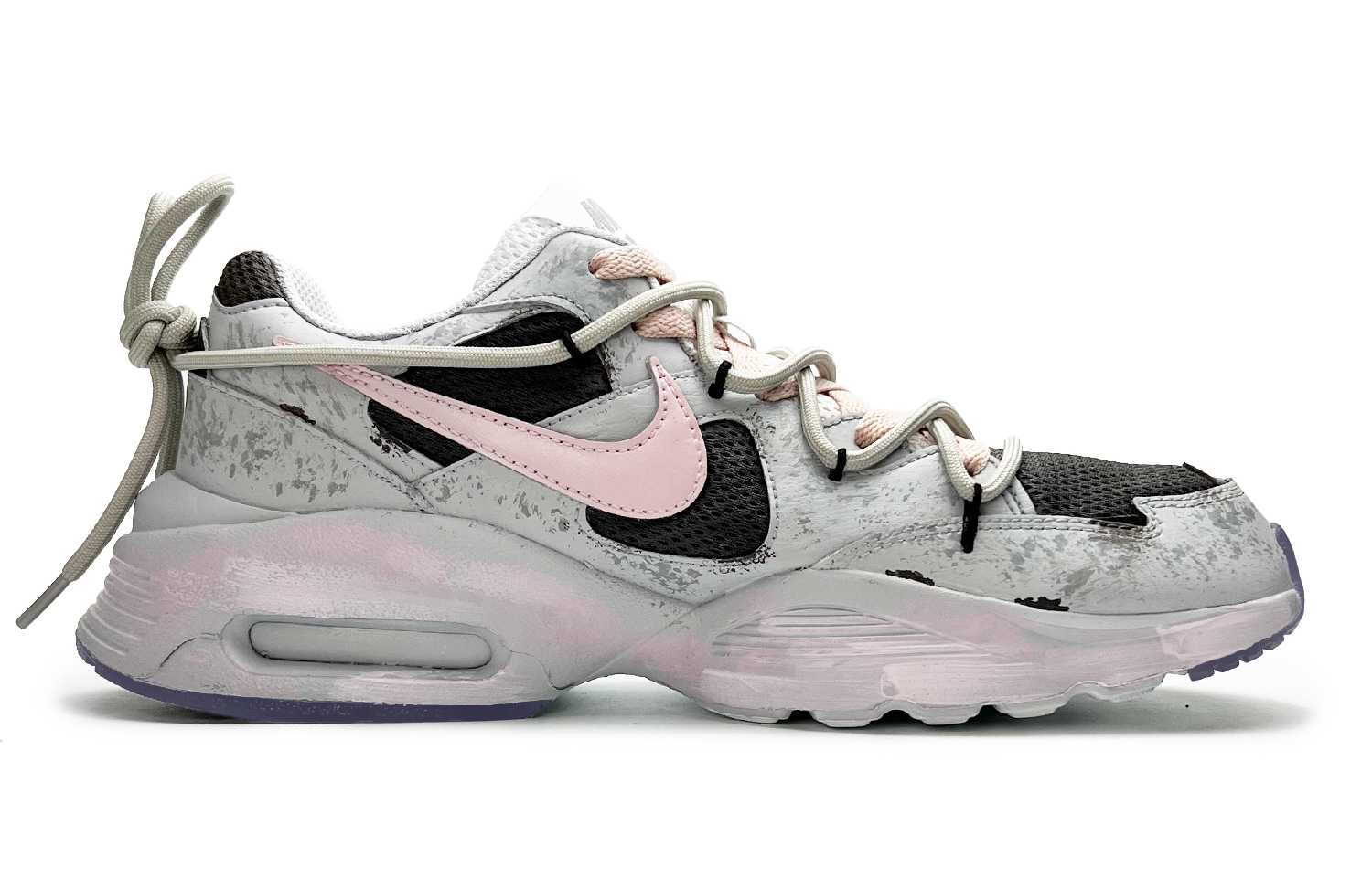 Nike Air Max Fusion Slip Resistant Abrasion Resistant Low top Casual Running Shoes Women’s Gray