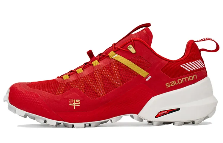 SALOMON Comfortable Cushioning Slip Resistant Abrasion Resistant Low top Running Shoes Unisex Red
