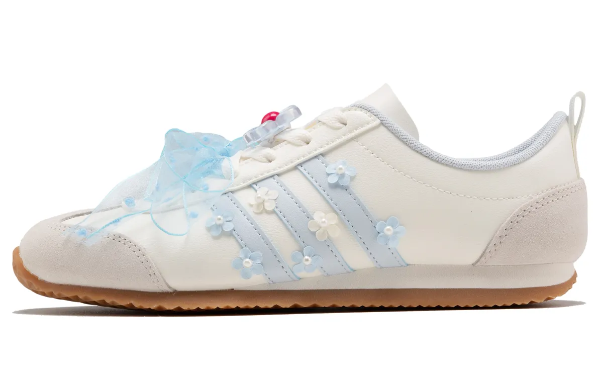 Adidas VS JOG 2.0 Slip Resistant Abrasion Resistant Low top Casual Shoes Unisex Blue White
