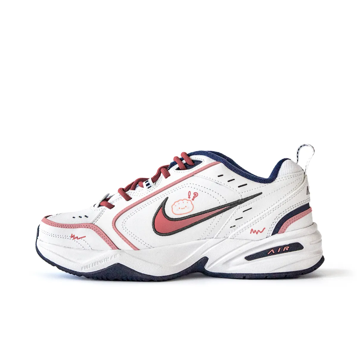 Nike Air Monarch 4 Chunky Sneakers Unisex Low Top Red