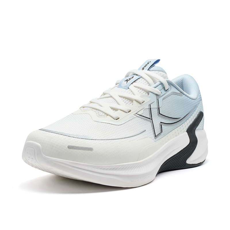 XTEP Abrasion Resistant Slip Resistant Low top Casual Running Shoes Men’s White Blue