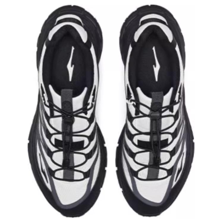 Erke Woyue 2 Slip Resistant Abrasion Resistant Mid top Outdoor Shoes Men’s Black White