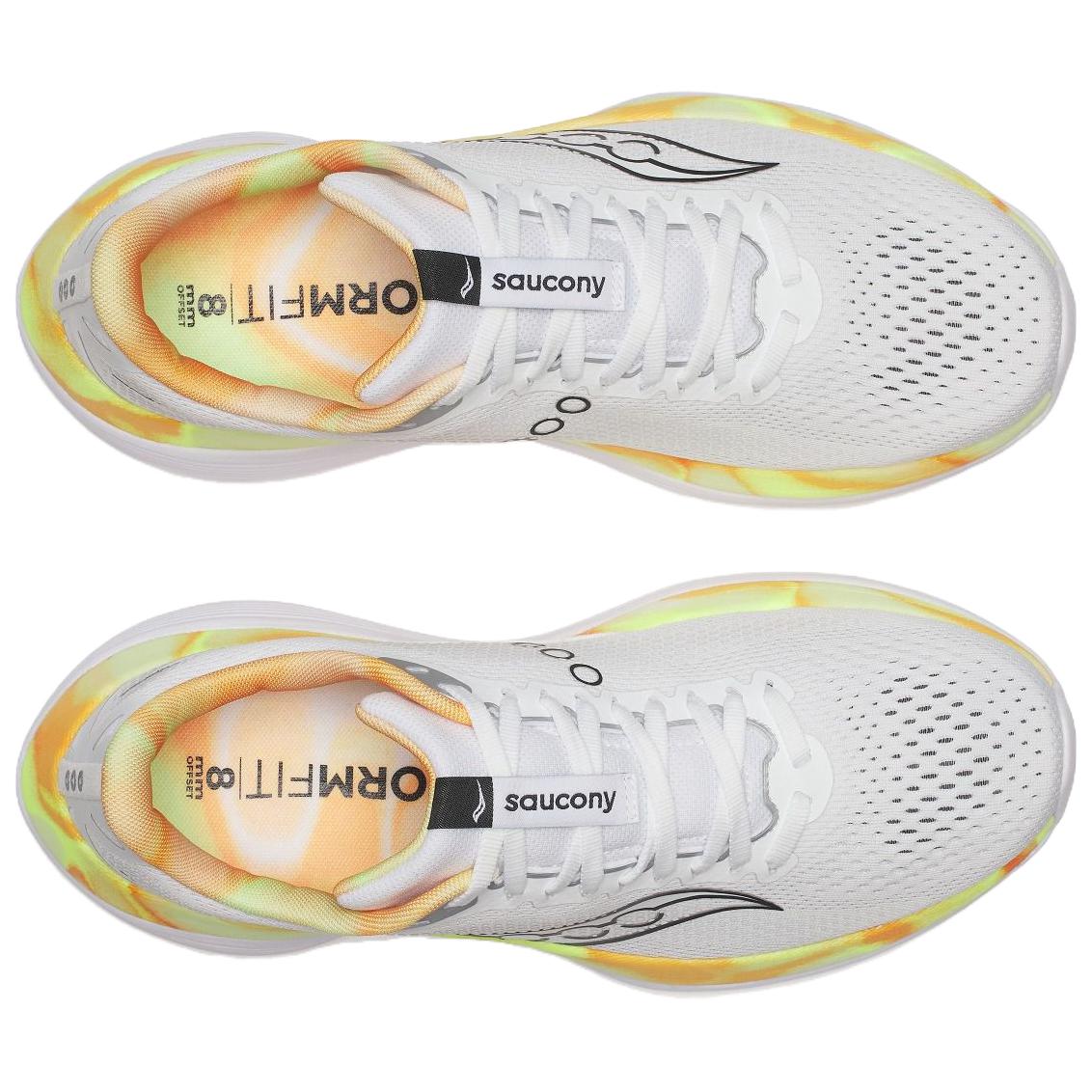 Saucony Endorphin Trainer White Black Yellow Orange