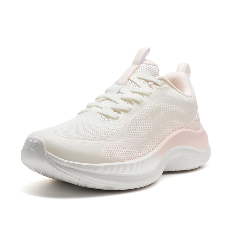 XTEP Feather Fabric Low top Casual Training City Commuting Running Shoes Women’s Sail White Pure Pink