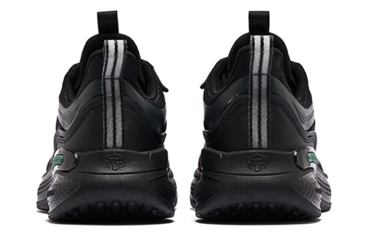 QIAODAN Comfortable Cushioning Slip Resistant Abrasion Resistant Low top Casual Running Shoes Men’s Black