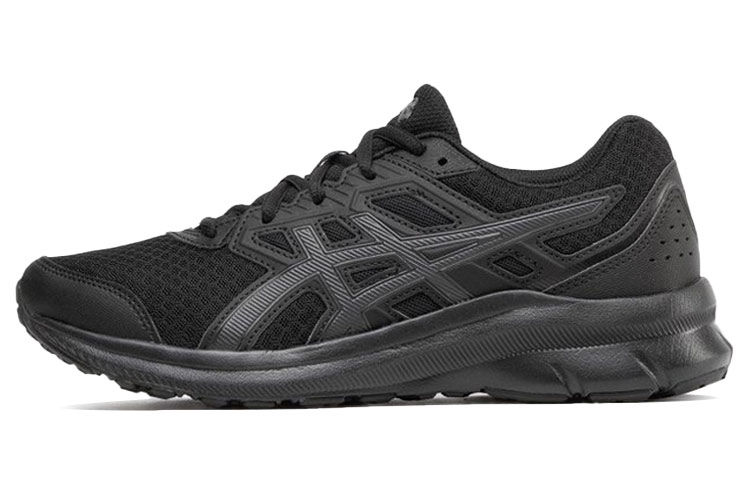 ASICS Jolt 3 comfortable retro fabric synthetic leather shock-absorbing wear-resistant breathable low-top running shoes men's black
