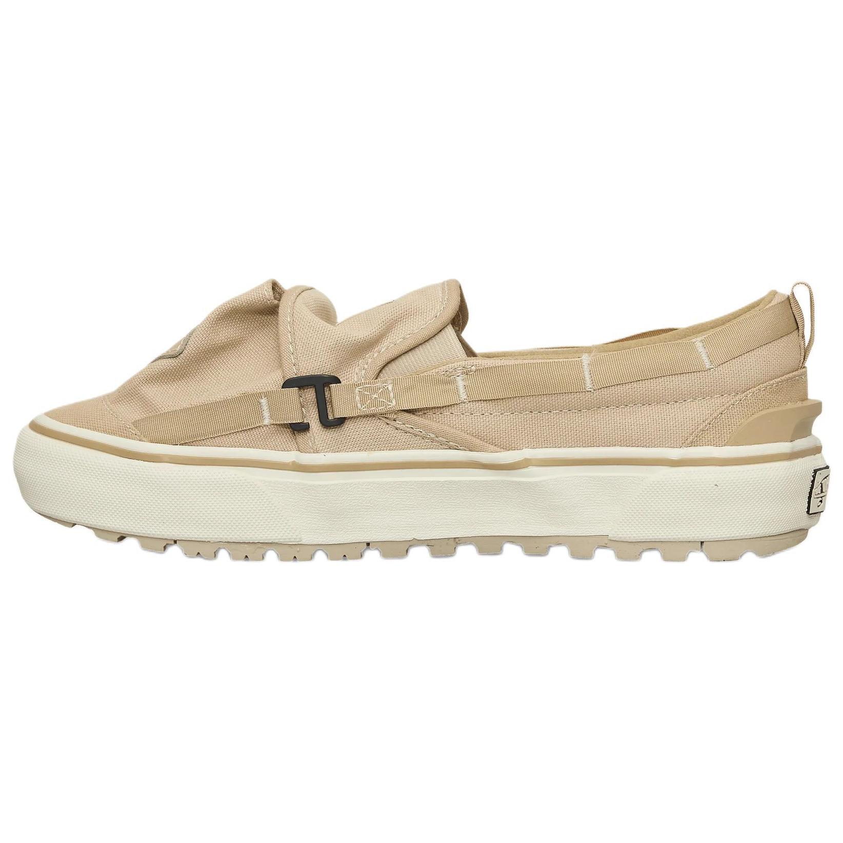 Vans Slip on Abrasion Resistant Abrasion Resistant Low top Outdoor Shoes Unisex Light Brown