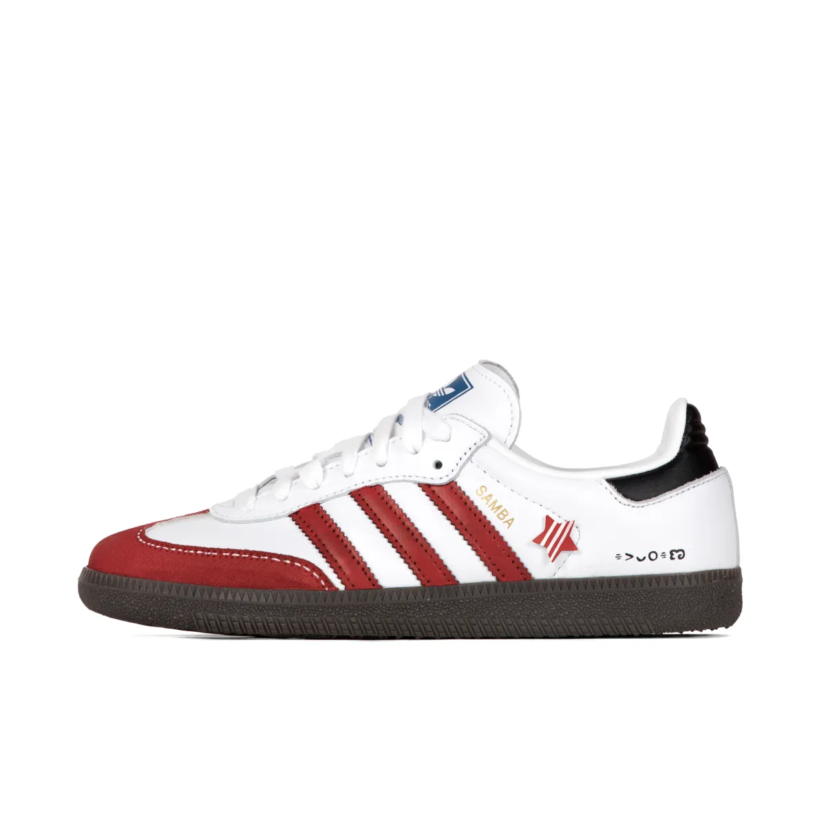 Adidas Originals SAMBA OG Slip Resistant Abrasion Resistant Low top Skateboard Shoes Unisex Red White