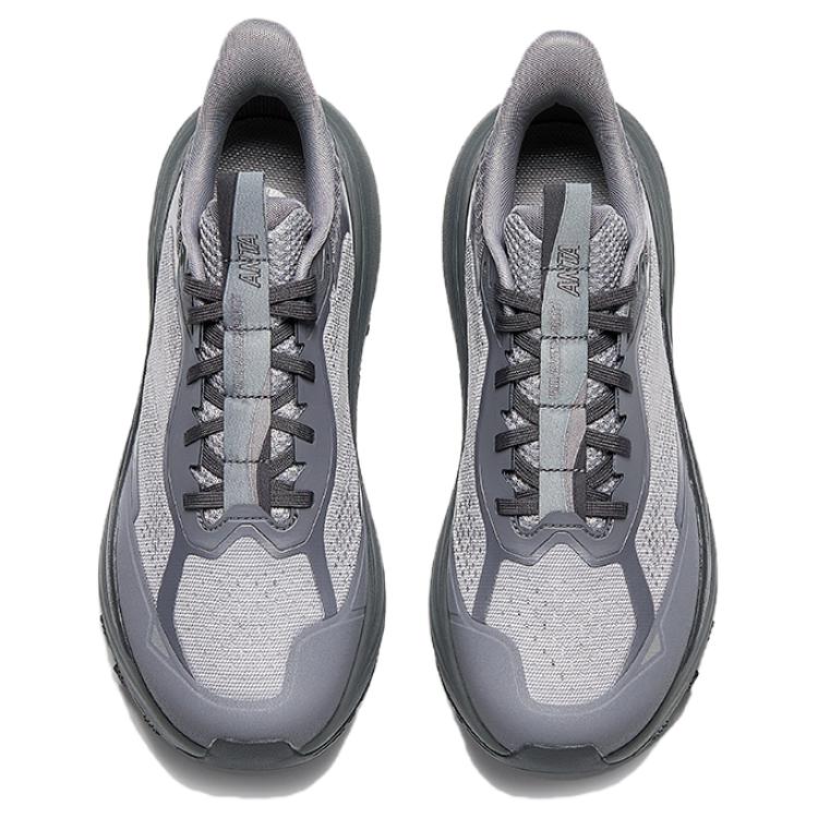 Anta Kunlun Slip Resistant Abrasion Resistant Low top Trail Running Shoes Men’s Pigeon Gray