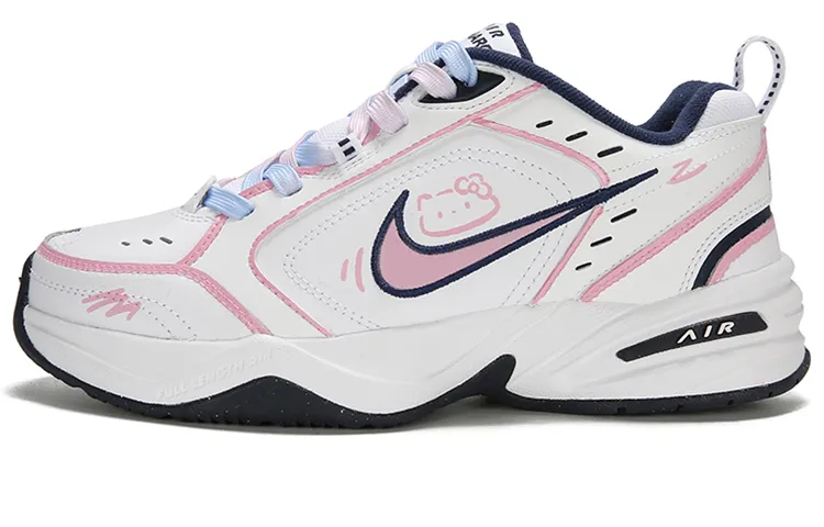 Nike Air Monarch 4 Pu Support Low top Chunky Sneakers Unisex Pink Blue White