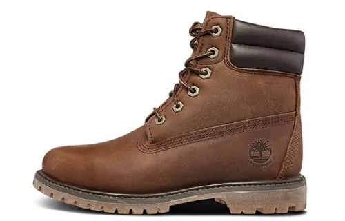 Timberland Waterville 6 Inch Double Collar Waterproof Boots ' Brown Nubuck'' Women's